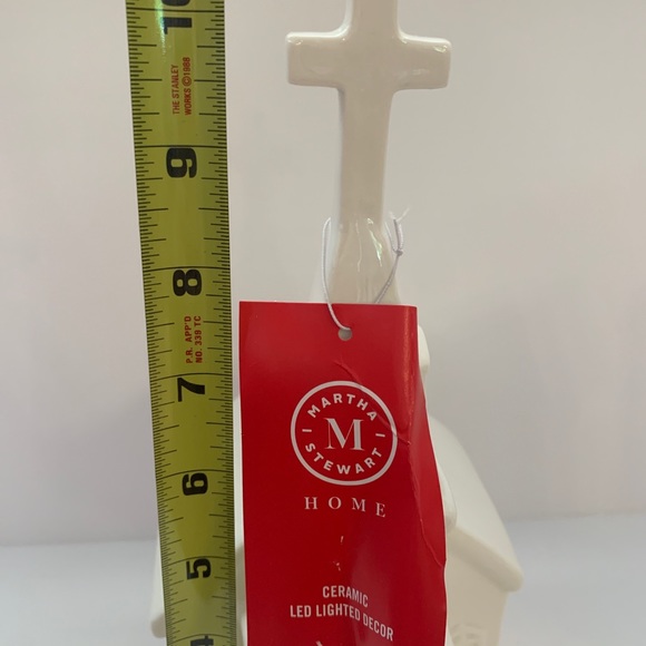 Martha Stewart White Ceramic LED Lighted Christmas Town Village House Set - Picture 6 of 10